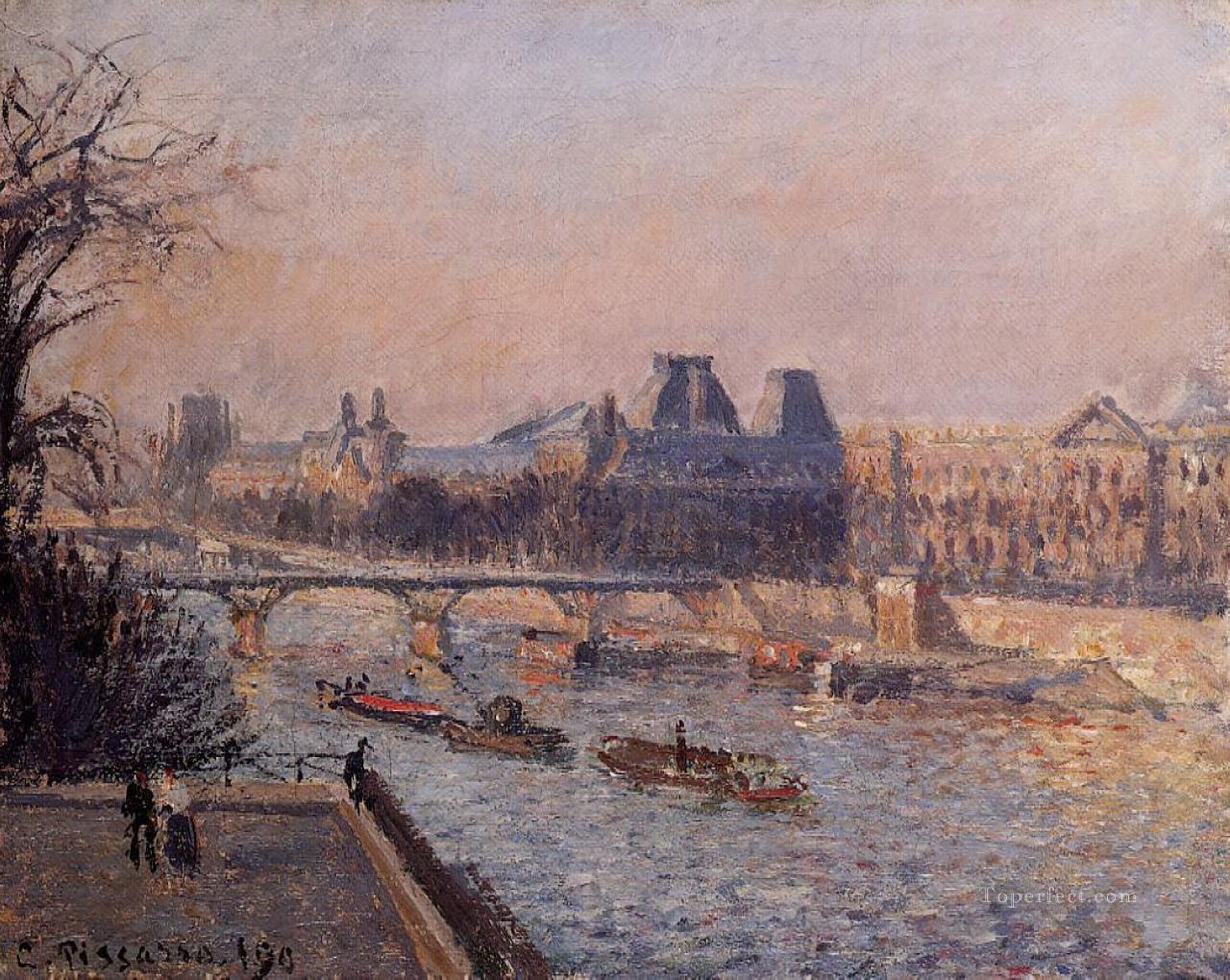 the louvre afternoon 1902 Camille Pissarro Landscapes brook Oil Paintings